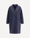 Brunello Cucinelli Cashmere Coat In Blue