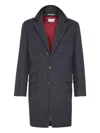 Brunello Cucinelli Water-resistant Coat In Gray