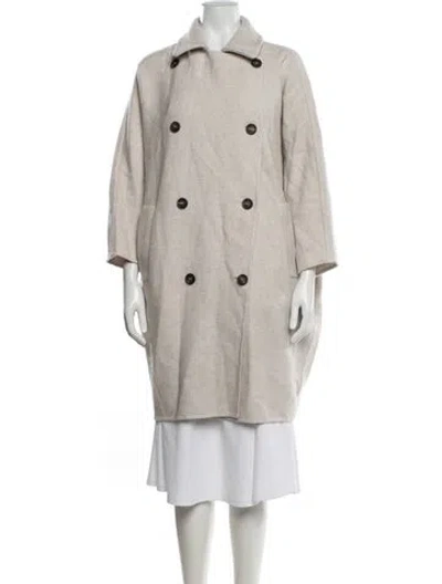 Pre-owned Brunello Cucinelli Cashmere Coat In Neutrals