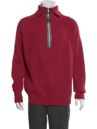 Pre-owned Brunello Cucinelli Cashmere Collar Pullover In Red
