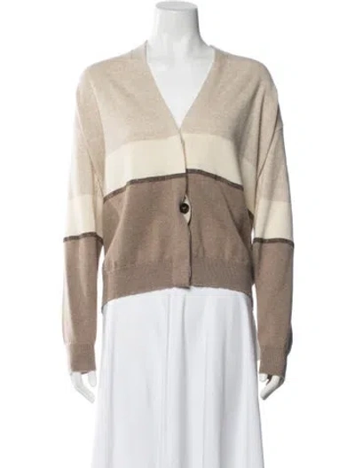 Pre-owned Brunello Cucinelli Cashmere Colorblock Pattern Sweater In Blue