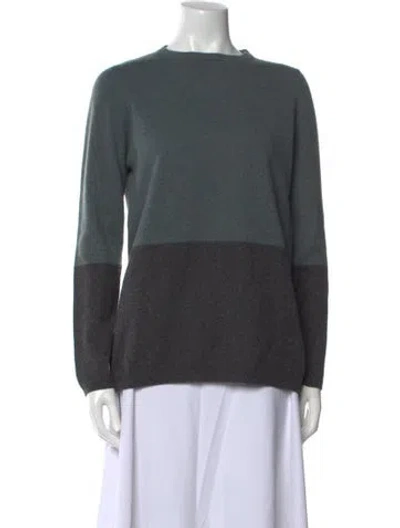 Pre-owned Brunello Cucinelli Cashmere Colorblock Pattern Sweater In Gray