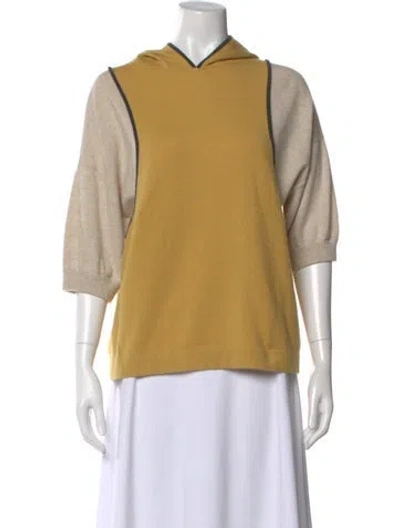 Pre-owned Brunello Cucinelli Cashmere Colorblock Pattern Sweater In Neutral