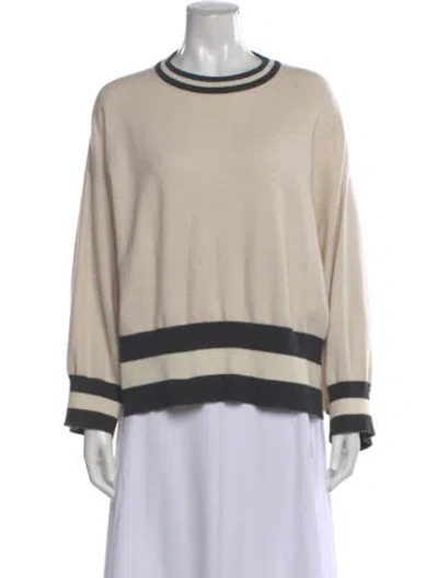 Pre-owned Brunello Cucinelli Cashmere Colorblock Pattern Sweater In Neutral