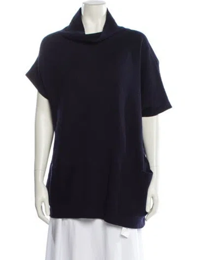 Pre-owned Brunello Cucinelli Cashmere Cowl Neck Sweater In Blue