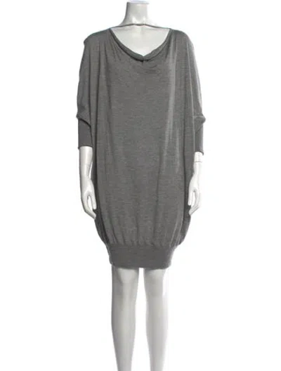 Pre-owned Brunello Cucinelli Cashmere Cowl Neck Sweater In Gray