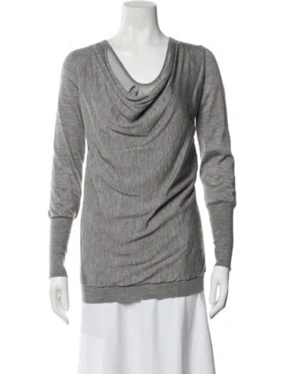 Pre-owned Brunello Cucinelli Cashmere Cowl Neck Sweater In Gray
