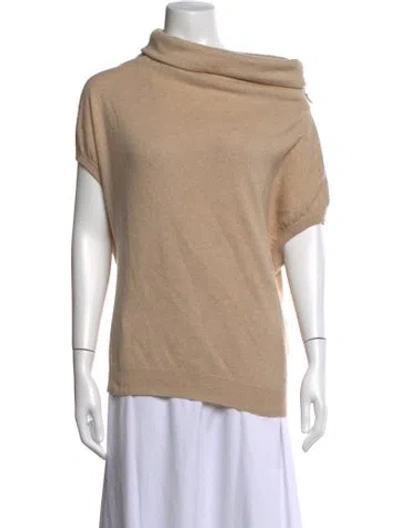Pre-owned Brunello Cucinelli Cashmere Cowl Neck Sweater In Metallic/neutrals