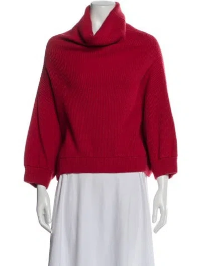 Pre-owned Brunello Cucinelli Cashmere Cowl Neck Sweater In Red