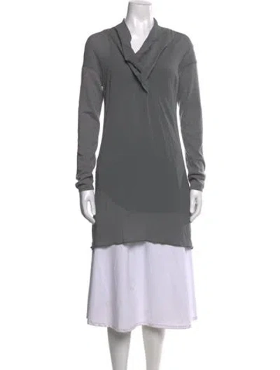 Pre-owned Brunello Cucinelli Cashmere Cowl Neck Tunic In Gray