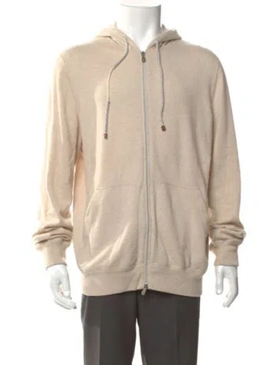 Pre-owned Brunello Cucinelli Cashmere Crew Neck Hoodie In Neutral