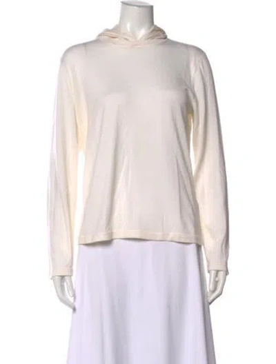 Pre-owned Brunello Cucinelli Cashmere Crew Neck Hoodie In Neutrals
