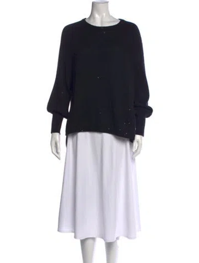 Pre-owned Brunello Cucinelli Cashmere Crew Neck Sweater In Black