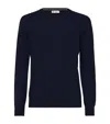 Brunello Cucinelli Cashmere Crew-neck Sweater In Navy Blue