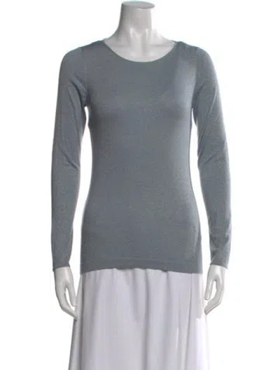 Pre-owned Brunello Cucinelli Cashmere Crew Neck Sweater In Blue
