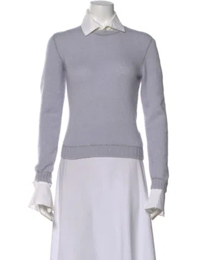 Pre-owned Brunello Cucinelli Cashmere Crew Neck Sweater In Blue