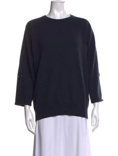 Pre-owned Brunello Cucinelli Cashmere Crew Neck Sweater In Blue
