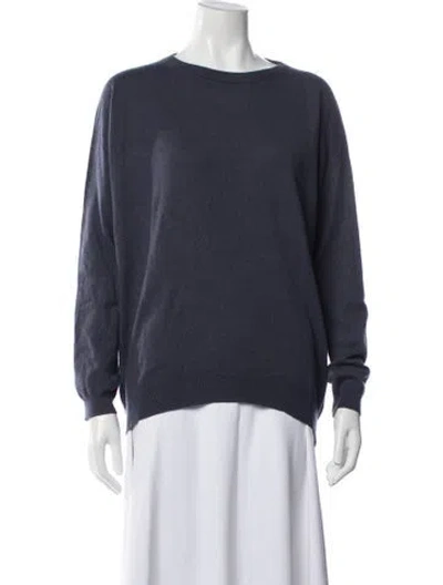 Pre-owned Brunello Cucinelli Cashmere Crew Neck Sweater In Blue