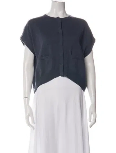Pre-owned Brunello Cucinelli Cashmere Crew Neck Sweater In Blue