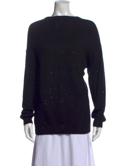 Pre-owned Brunello Cucinelli Cashmere Crew Neck Sweater In Blue