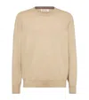 Brunello Cucinelli Cashmere Crew-neck Sweater In Brown