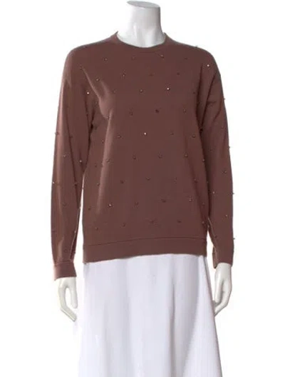 Pre-owned Brunello Cucinelli Cashmere Crew Neck Sweater In Brown