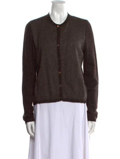 Pre-owned Brunello Cucinelli Cashmere Crew Neck Sweater In Brown