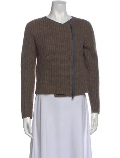 Pre-owned Brunello Cucinelli Cashmere Crew Neck Sweater In Brown