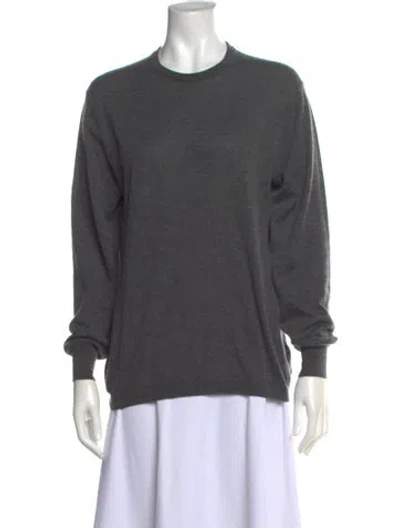 Pre-owned Brunello Cucinelli Cashmere Crew Neck Sweater In Gray