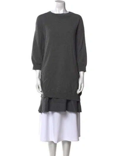 Pre-owned Brunello Cucinelli Cashmere Crew Neck Sweater In Gray