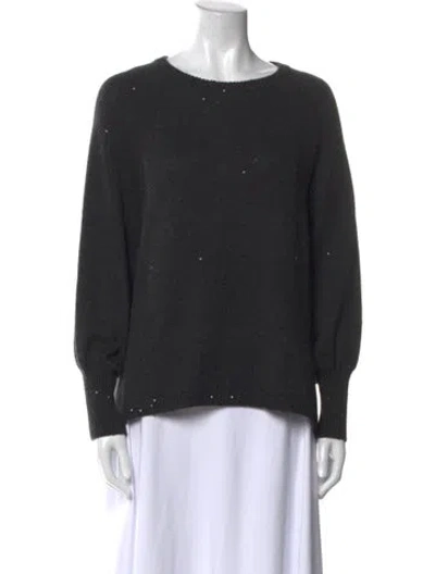 Pre-owned Brunello Cucinelli Cashmere Crew Neck Sweater In Gray