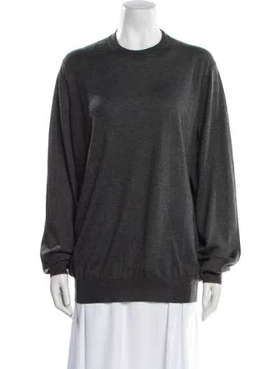 Pre-owned Brunello Cucinelli Cashmere Crew Neck Sweater In Gray