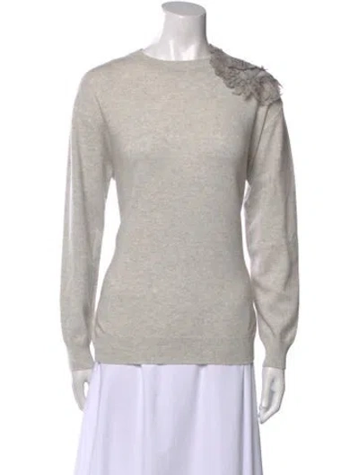 Pre-owned Brunello Cucinelli Cashmere Crew Neck Sweater In Gray
