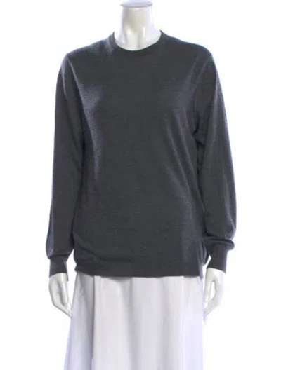 Pre-owned Brunello Cucinelli Cashmere Crew Neck Sweater In Gray