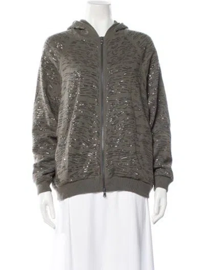 Pre-owned Brunello Cucinelli Cashmere Crew Neck Sweater In Gray