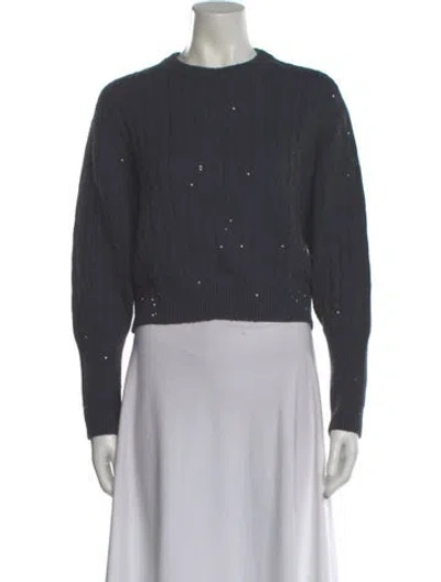 Pre-owned Brunello Cucinelli Cashmere Crew Neck Sweater In Gray