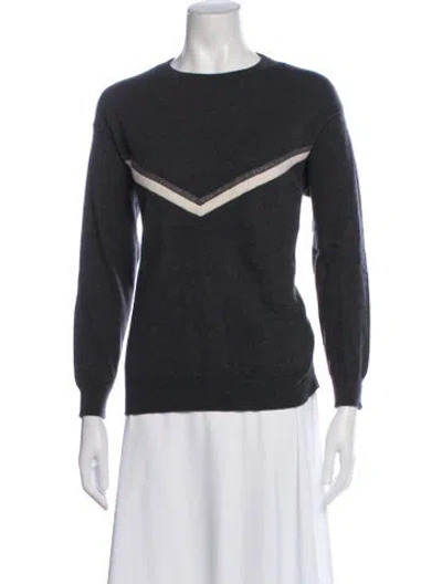 Pre-owned Brunello Cucinelli Cashmere Crew Neck Sweater In Gray