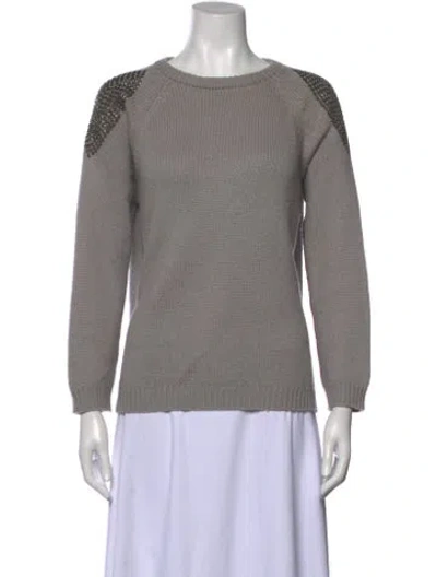 Pre-owned Brunello Cucinelli Cashmere Crew Neck Sweater In Gray
