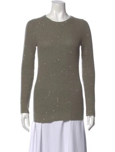 Pre-owned Brunello Cucinelli Cashmere Crew Neck Sweater In Green