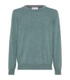 Brunello Cucinelli Cashmere Crew-neck Sweater In Green