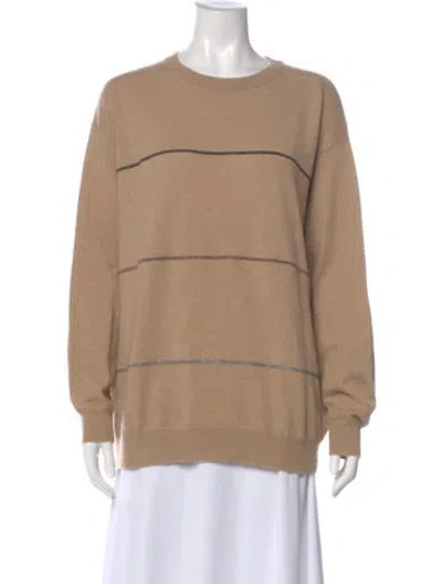 Pre-owned Brunello Cucinelli Cashmere Crew Neck Sweater In Neutral