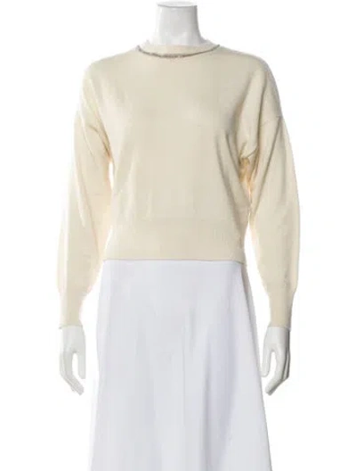 Pre-owned Brunello Cucinelli Cashmere Crew Neck Sweater In Neutral