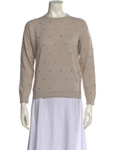 Pre-owned Brunello Cucinelli Cashmere Crew Neck Sweater In Neutral