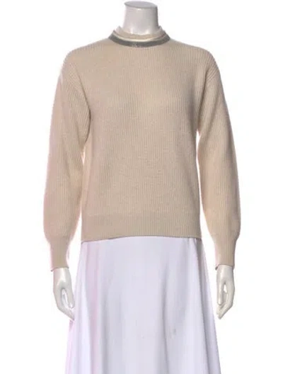 Pre-owned Brunello Cucinelli Cashmere Crew Neck Sweater In Neutral