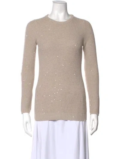 Pre-owned Brunello Cucinelli Cashmere Crew Neck Sweater In Neutral