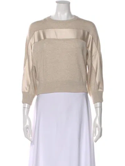 Pre-owned Brunello Cucinelli Cashmere Crew Neck Sweater In Neutral