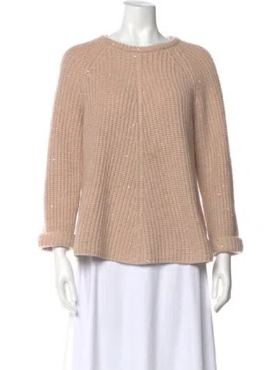 Pre-owned Brunello Cucinelli Cashmere Crew Neck Sweater In Neutral