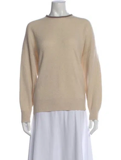 Pre-owned Brunello Cucinelli Cashmere Crew Neck Sweater In Neutral
