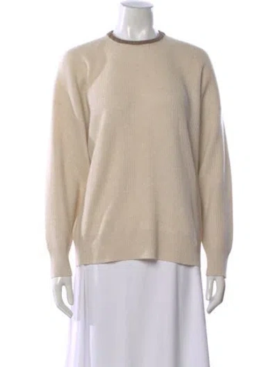 Pre-owned Brunello Cucinelli Cashmere Crew Neck Sweater In Neutral