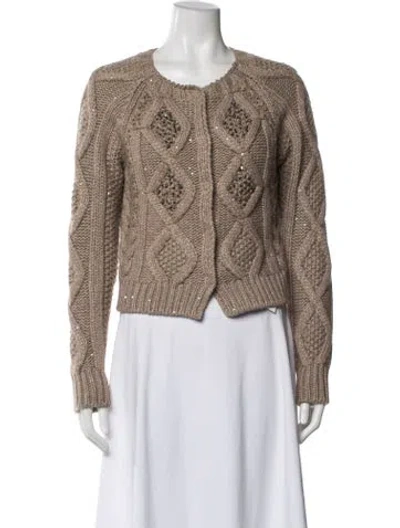 Pre-owned Brunello Cucinelli Cashmere Crew Neck Sweater In Neutral